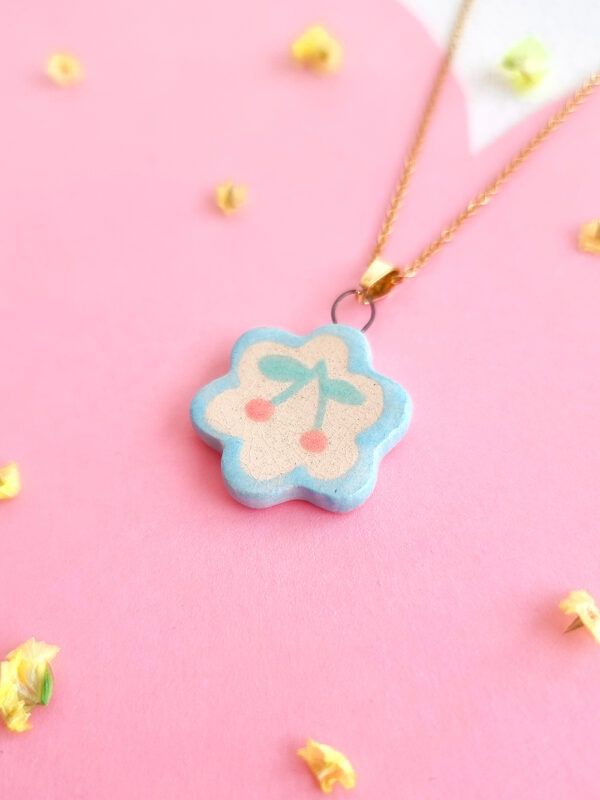 Charm Cerámica Cherry Blue