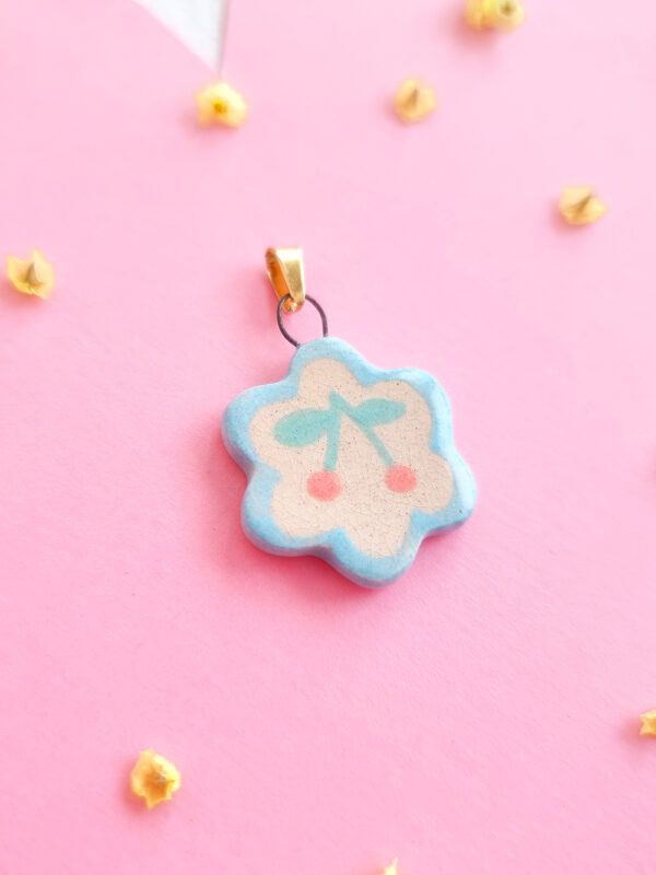 Charm Cerámica Cherry Blue