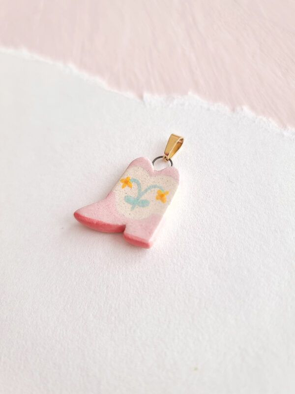 Charm Cerámica Pink Boot