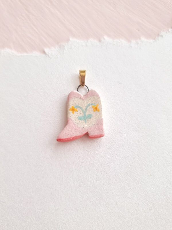 Charm Cerámica Pink Boot