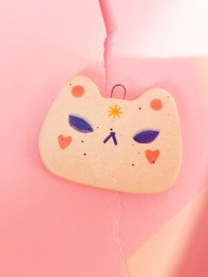 Aplique de Pared de Cerámica Gato Mini