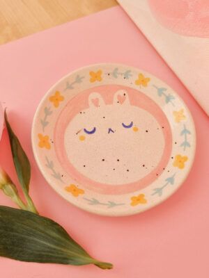 Plato de Pared Cerámica Bunny