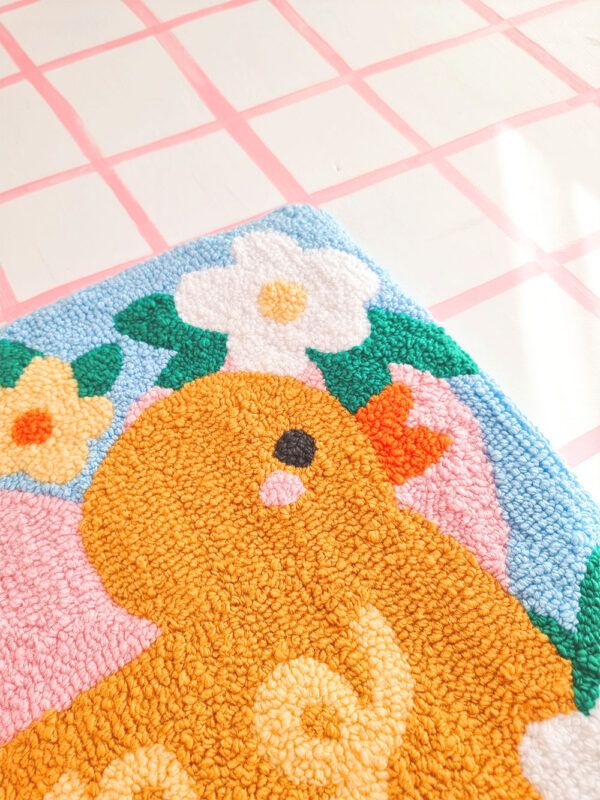 Funda de Cojín Punch Needle Ducky Duck